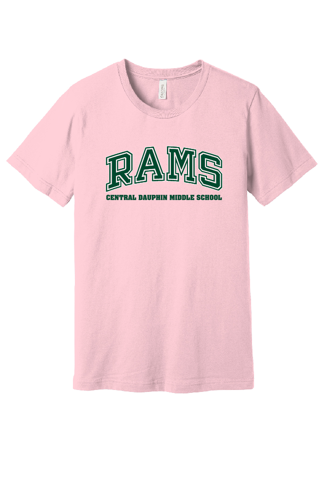 Linglestown and Central Dauphin Middle Schools Rams Unisex Jersey Short Sleeve Tee