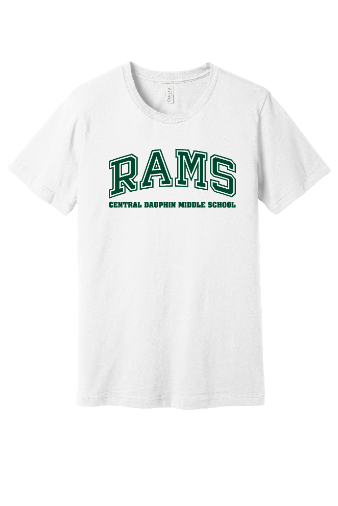 Linglestown and Central Dauphin Middle Schools Rams Unisex Jersey Short Sleeve Tee