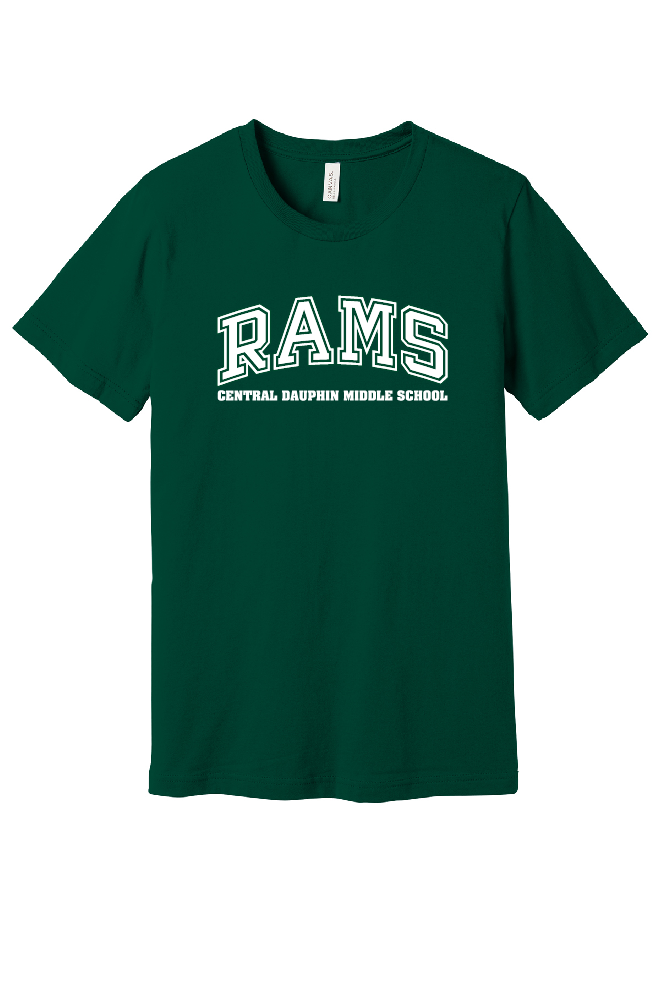 Linglestown and Central Dauphin Middle Schools Rams Unisex Jersey Short Sleeve Tee