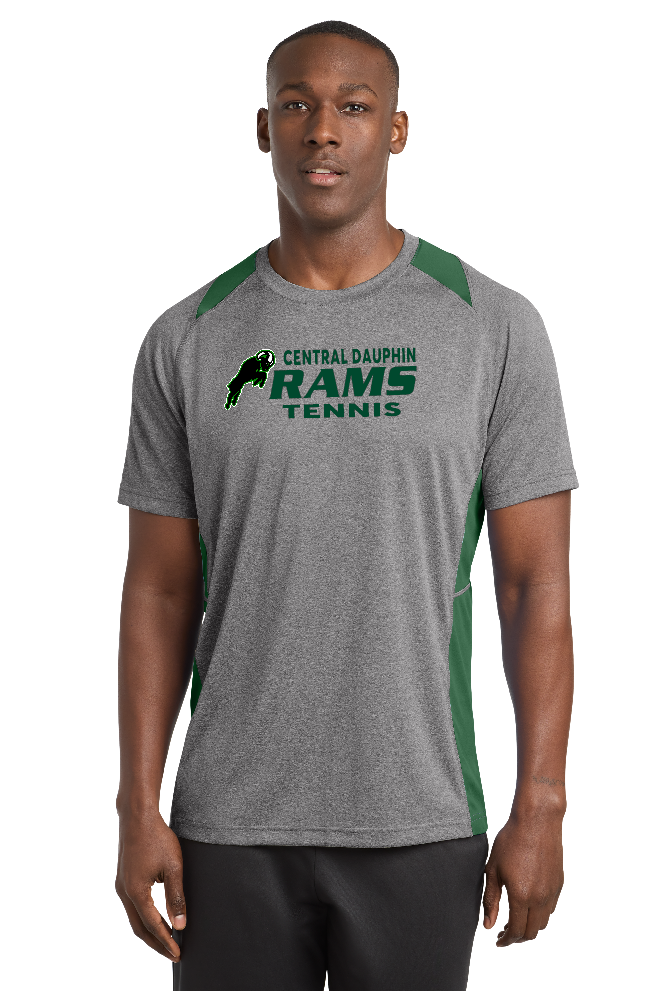 Central Dauphin Rams Heather Colorblock Tee