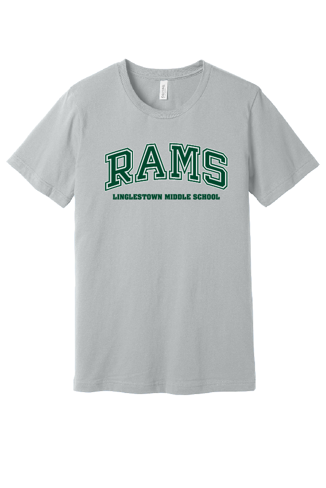 Linglestown and Central Dauphin Middle Schools Rams Unisex Jersey Short Sleeve Tee
