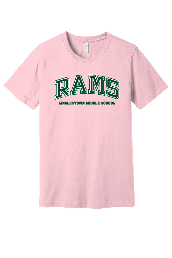 Linglestown and Central Dauphin Middle Schools Rams Unisex Jersey Short Sleeve Tee