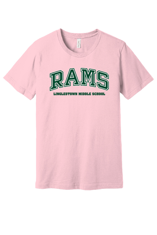 Linglestown and Central Dauphin Middle Schools Rams Unisex Jersey Short Sleeve Tee