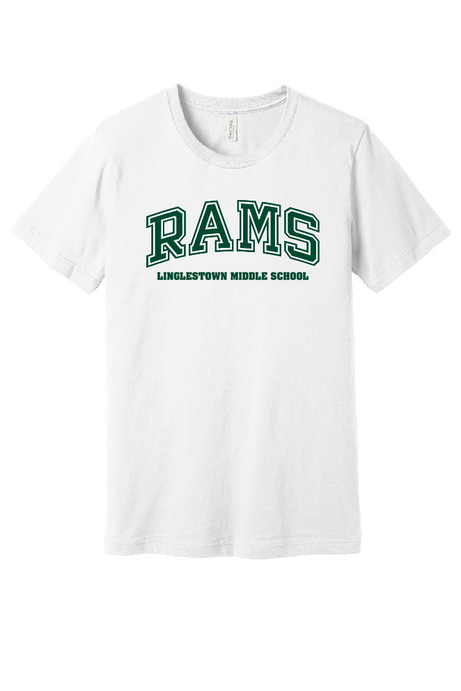 Linglestown and Central Dauphin Middle Schools Rams Unisex Jersey Short Sleeve Tee