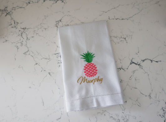 Pineapple Monogrammed Tea Towels